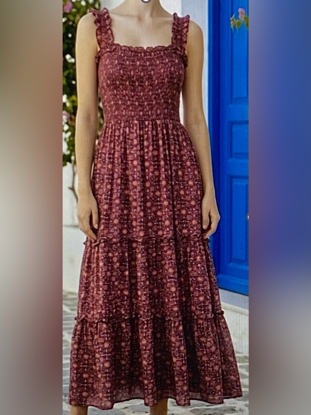 Women's Smocked Summer Maxi Dress
